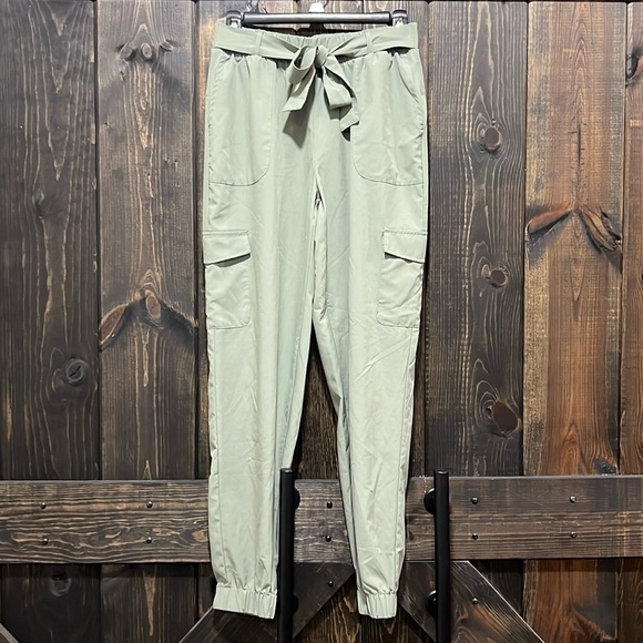 Freely Pants S Joggers Green Yoga Athletic Tie Waist Relaxed Smooth Gym - Picture 1 of 10